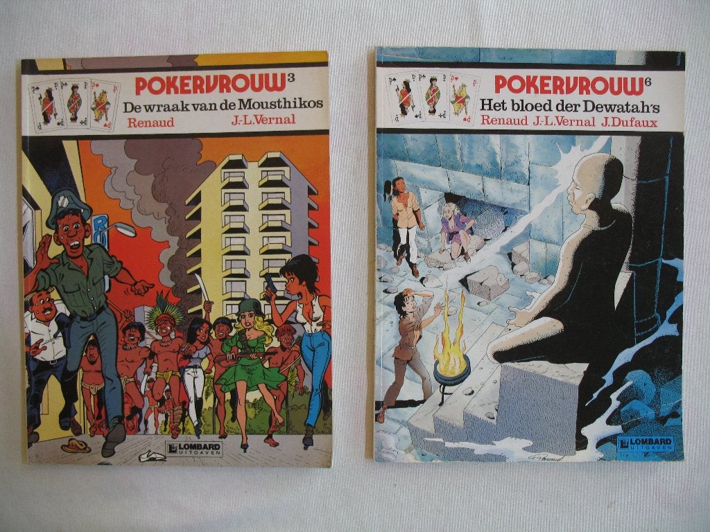 Pokervrouw, nrs 3 en 6, 1ste druk, Meerdere stripboeken, Ophalen of Verzenden, Zo goed als nieuw