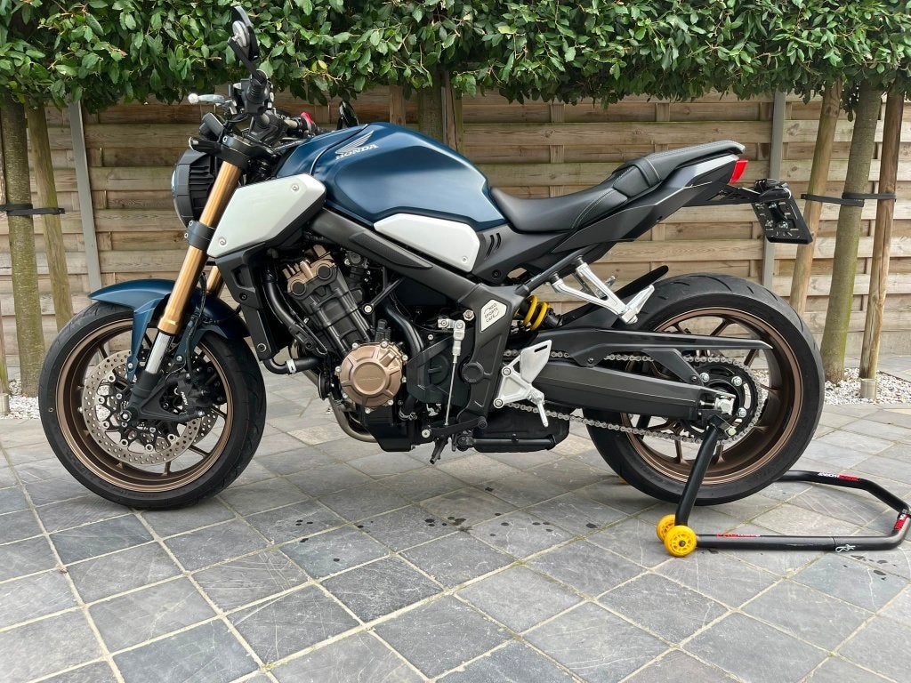 Honda cb650r **6700km**9/2021**topstaat!!**jeans blauw**, Motoren, ABS, 4 cilinders, Meer dan 35 kW, Naked bike