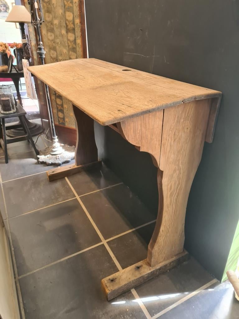 Oude schoolbank als console of muurtafel, Huis en Inrichting, Ophalen