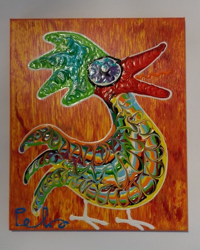 Peinture de coq par un artiste néerlandais, Antiquités & Art, Art | Peinture | Moderne, Enlèvement ou Envoi, Certificat d'authenticité