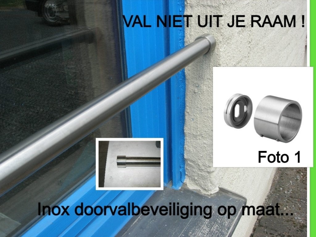 doorvalbeveiliging voor ramen - inox valbeveiliging OP MAAT, Doe-het-zelf en Bouw, Glas en Ramen, Ophalen, Nieuw, Gevelraam of Ruit