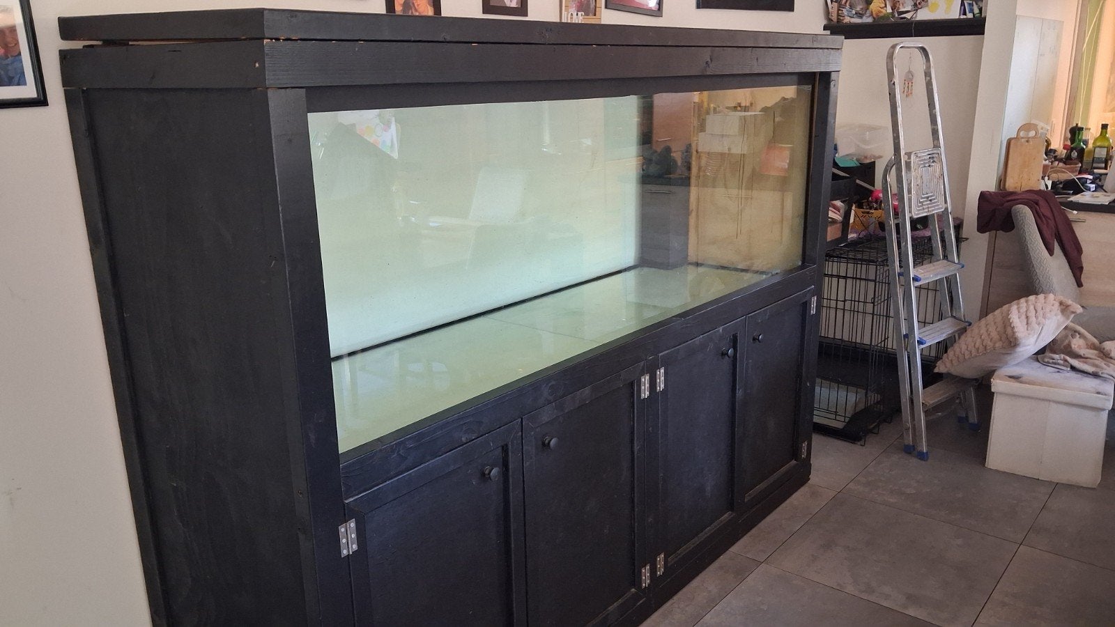 aquarium 2m met meubel, Dieren en Toebehoren, Vissen | Aquaria en Toebehoren, Ophalen, Leeg aquarium