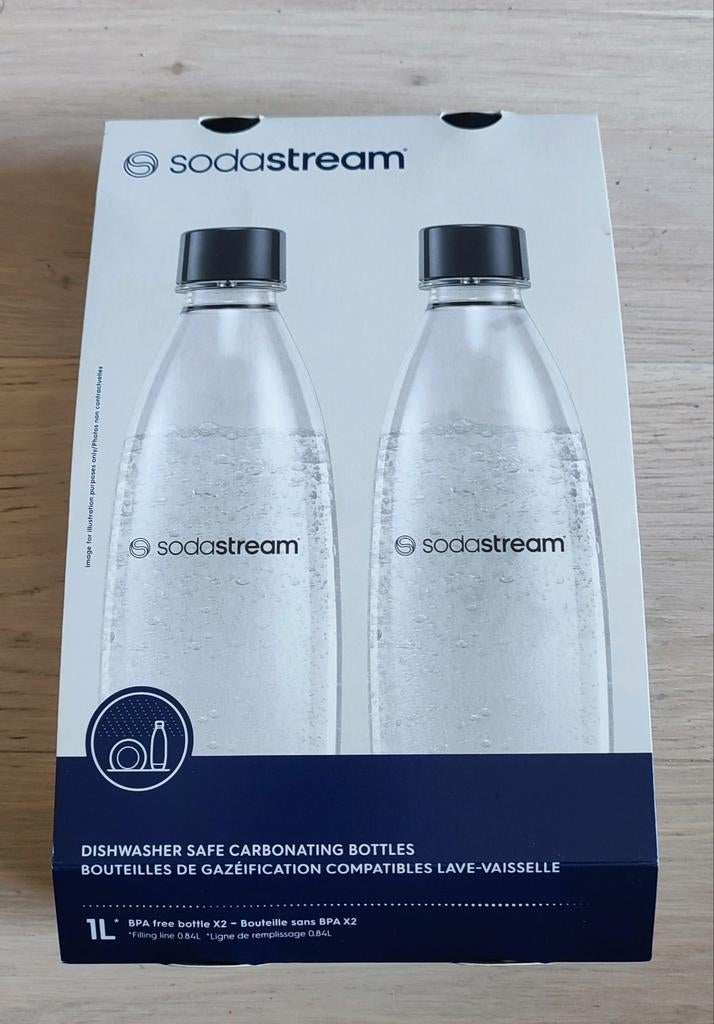 Nieuwe SodaStream Flessen (2 stuks) - 1L Vaatwasserbestendig, Electroménager, Machines à eau pétillante, Enlèvement