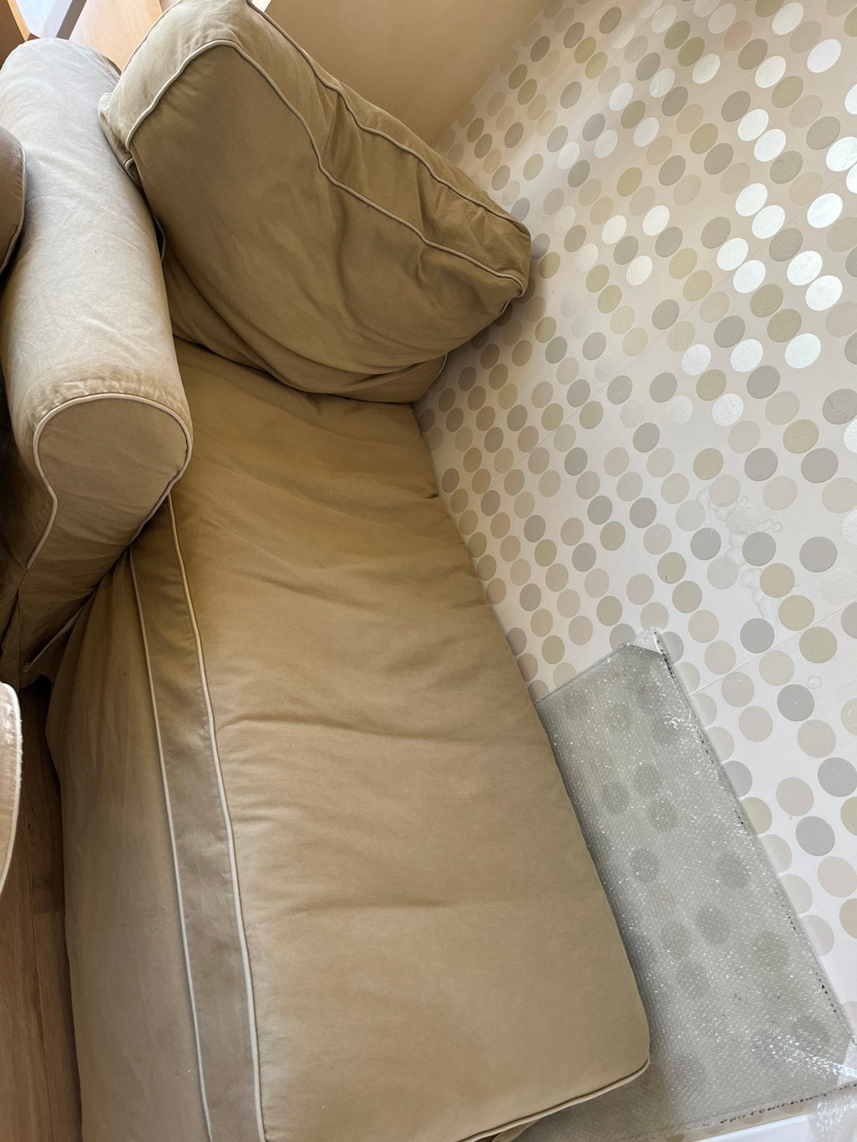 Canapé méridienne IKEA beige ektorp, Ophalen, Gebruikt