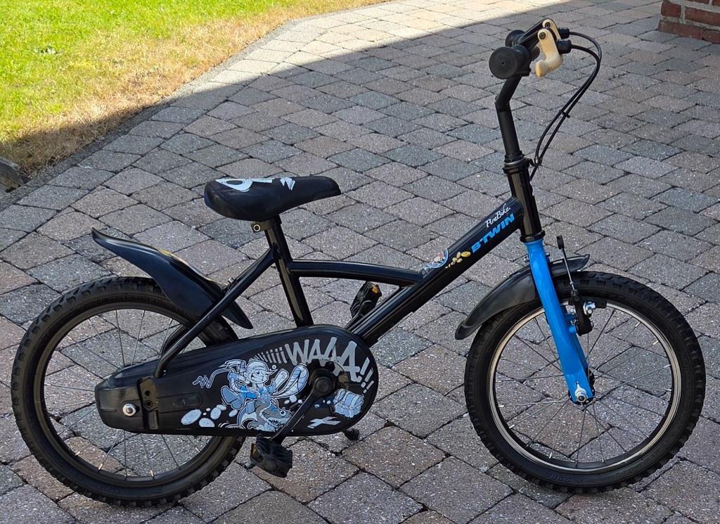 Vélo pour enfants B'Twin PiraBike 16 pouces, Frein sur jante, Stabilisateurs, Enlèvement, Btwin