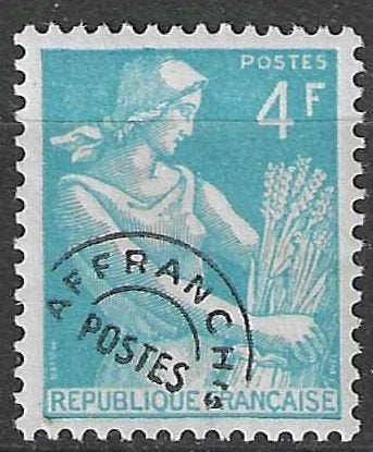 Francia 1953 - Yvert 106PRE - Typ Moissoneuse - 4 F (PF), Envoi, Non oblitéré