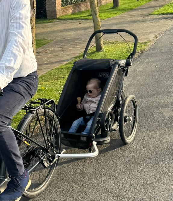 Thule chariot Sport 2 single all-terrain bundel, Fietsen en Brommers, Ophalen, Zo goed als nieuw