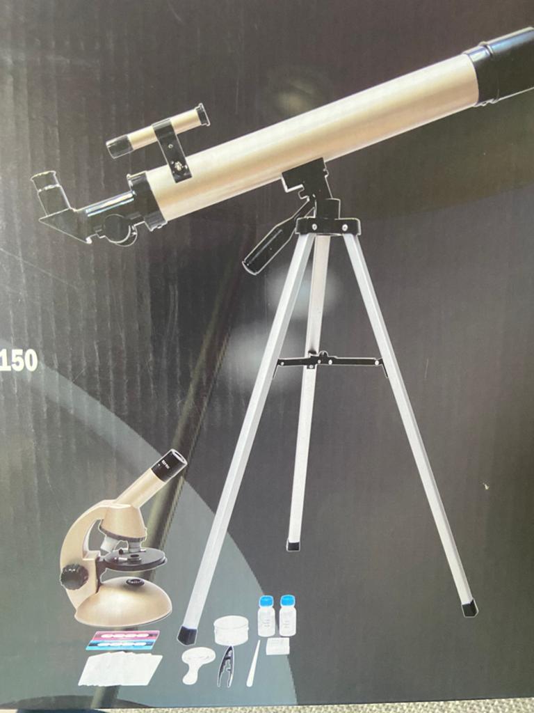 Telescoop en microscoop (set), Ophalen, Gebruikt