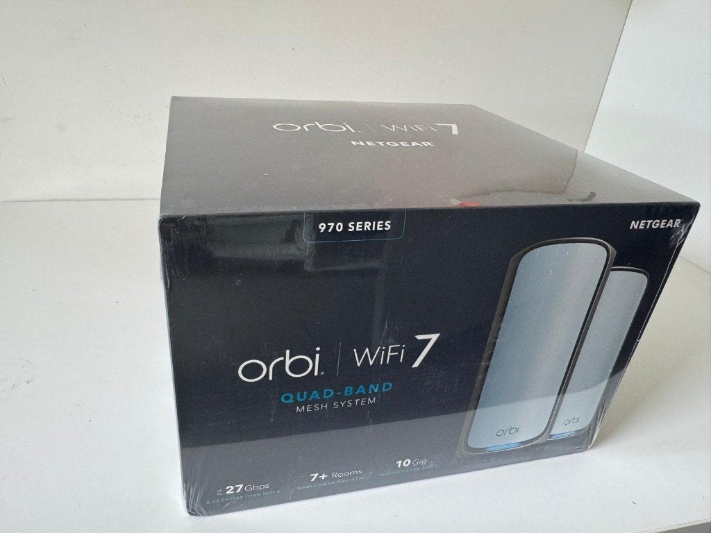 NETGEAR Orbi RBE972S WiFi 7 Mesh BE27000 – NIEUW – Topmodel, Computers en Software, WiFi-versterkers, Nieuw, Ophalen of Verzenden