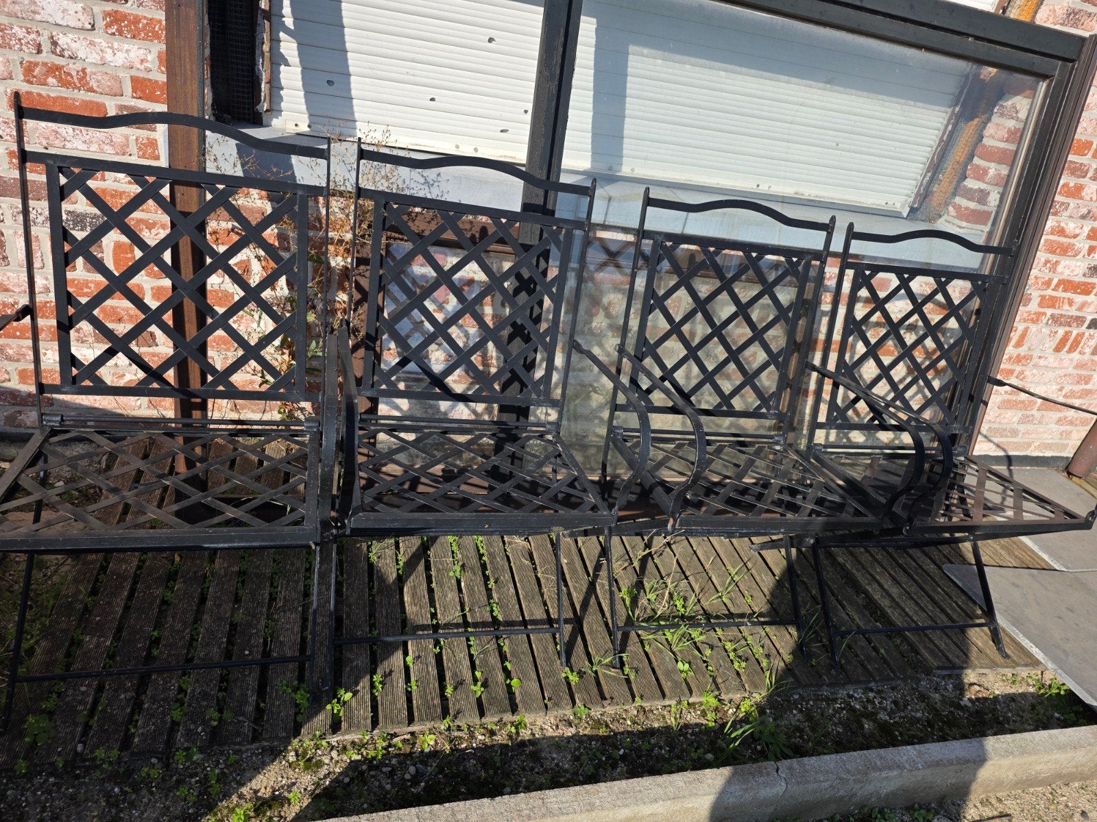 Tuinstoelen 4 stuks, Tuin en Terras, Ophalen, Zo goed als nieuw, Metaal