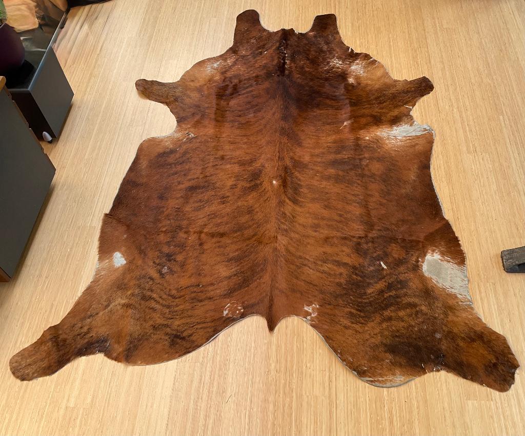 Koeienhuid , koeienkleed , koeienvel, Ophalen, Gebruikt, Bruin, 200 cm of meer