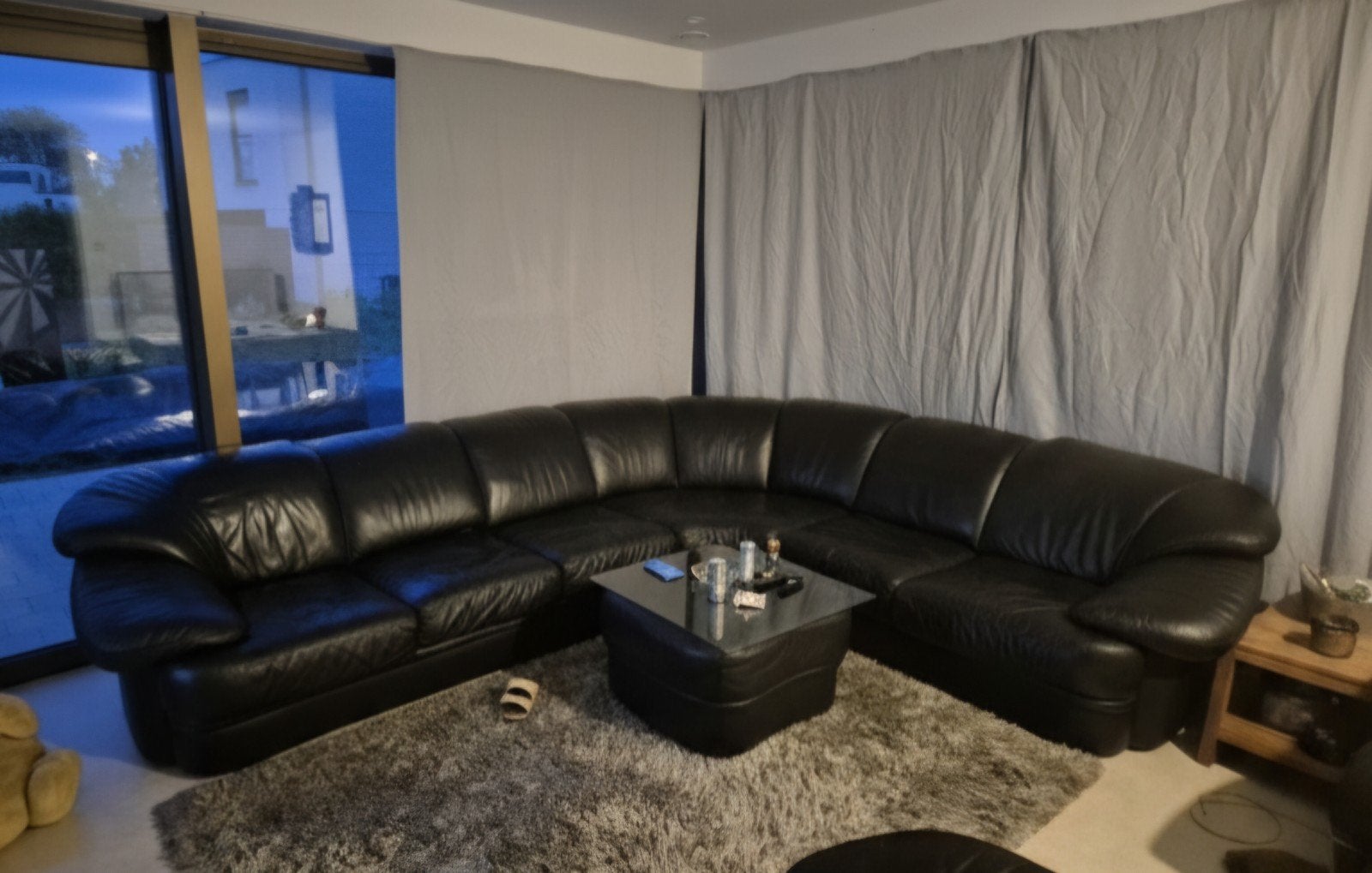 natuzzi hoeksalon perfecte staat, Huis en Inrichting, Ophalen, Zo goed als nieuw, Leer, Space age