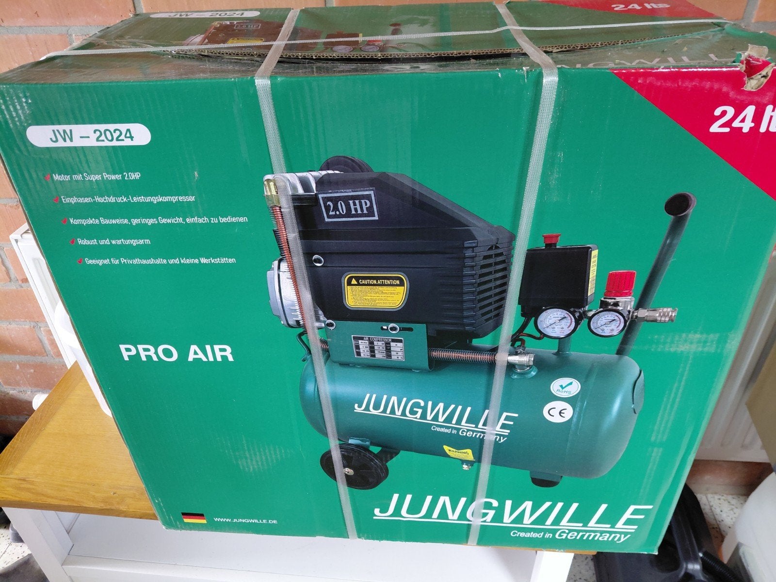 Compressor jungwille ⁹ 2pk motor, Ophalen