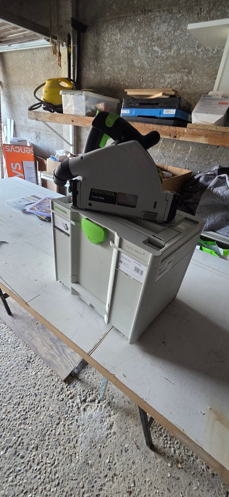festool ts 55 febq 160 mm met geleider en extra zaagbladen, Ophalen, Invalzaag
