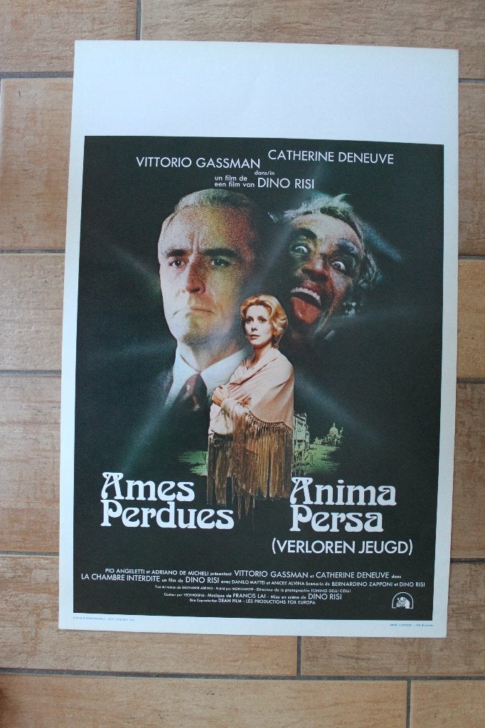 filmaffiche Catherine Deneuve Ames Perdues filmposter, Rechthoekig Staand, Ophalen of Verzenden, Zo goed als nieuw, A1 t/m A3