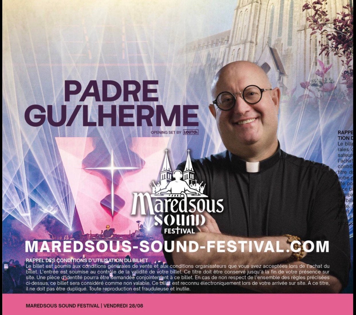Padre Guilherme abbaye maredsous festival concert, Eén persoon, Augustus