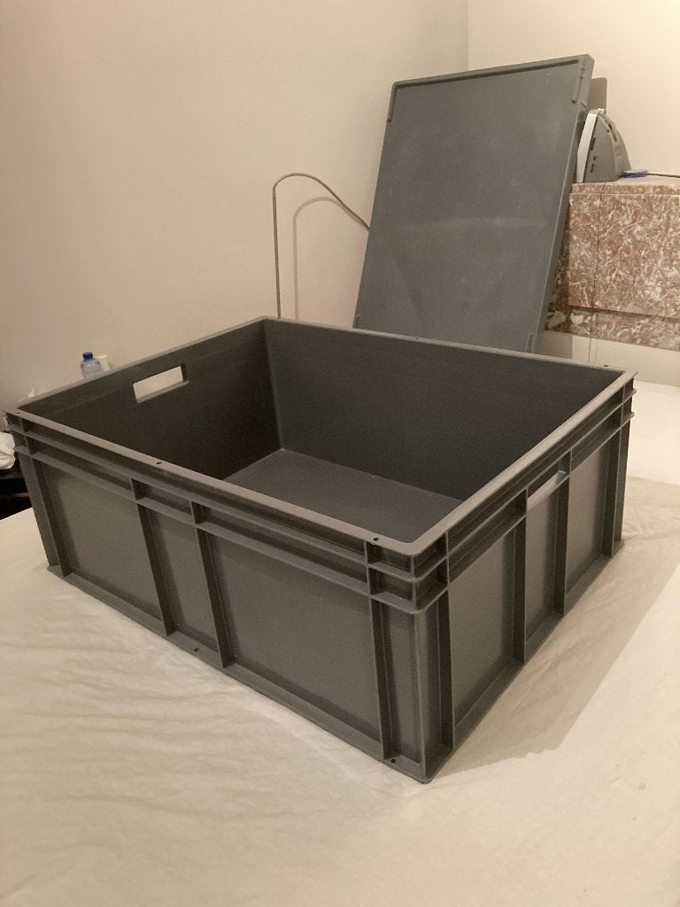 Bac Euro, 60x80x32, couvercle, neuf, box euronorm, coffre, Enlèvement, Neuf