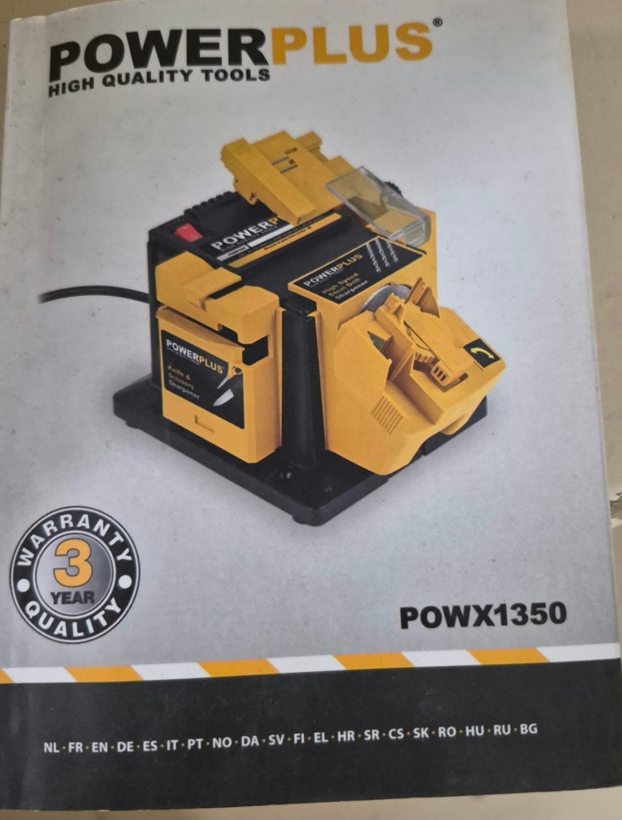Powerplus multifunctionele slijper, Ophalen