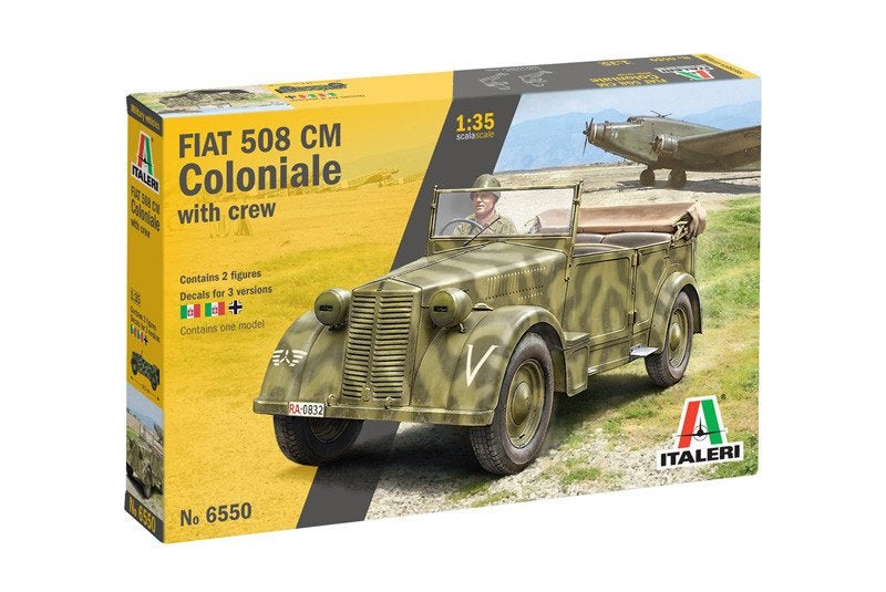 ITALERI 6550 FIAT 508 CM COLONIALE WITH CREW échelle 1/35, Hobby en Vrije tijd, Modelbouw | Auto's en Voertuigen, 1:32 tot 1:50