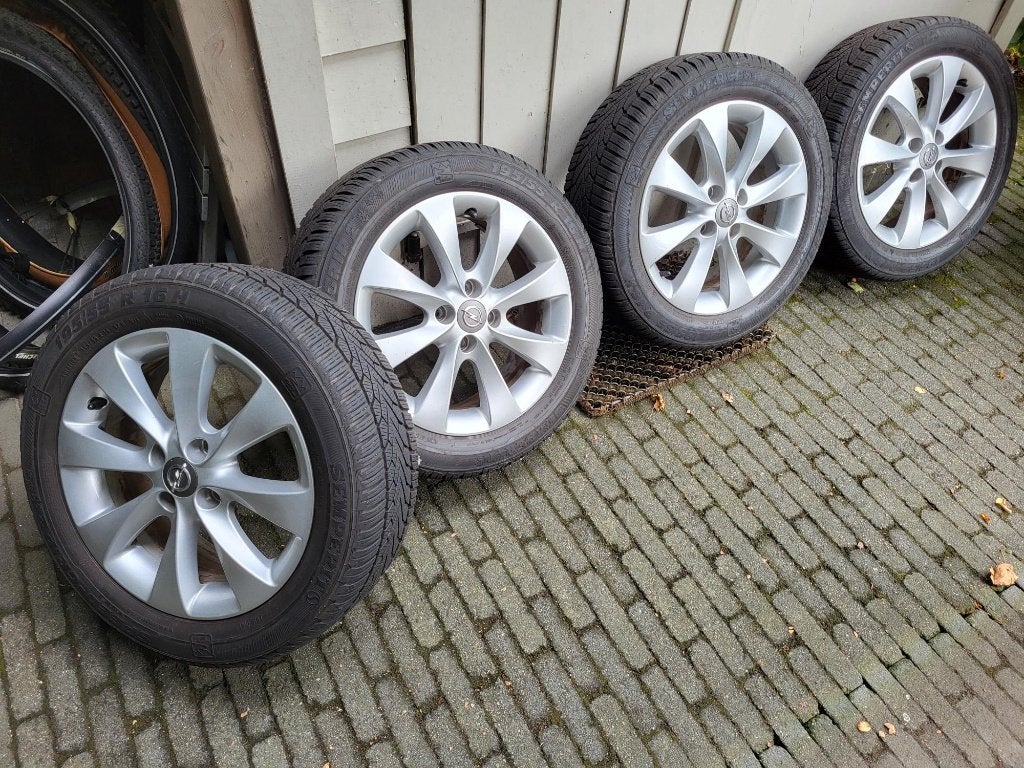 4 Opel Adam/Corsa velgen Semperit Speed Grip 2 - 195/55 R16, Pneus et Jantes, Pneus hiver, 16 pouces, Enlèvement