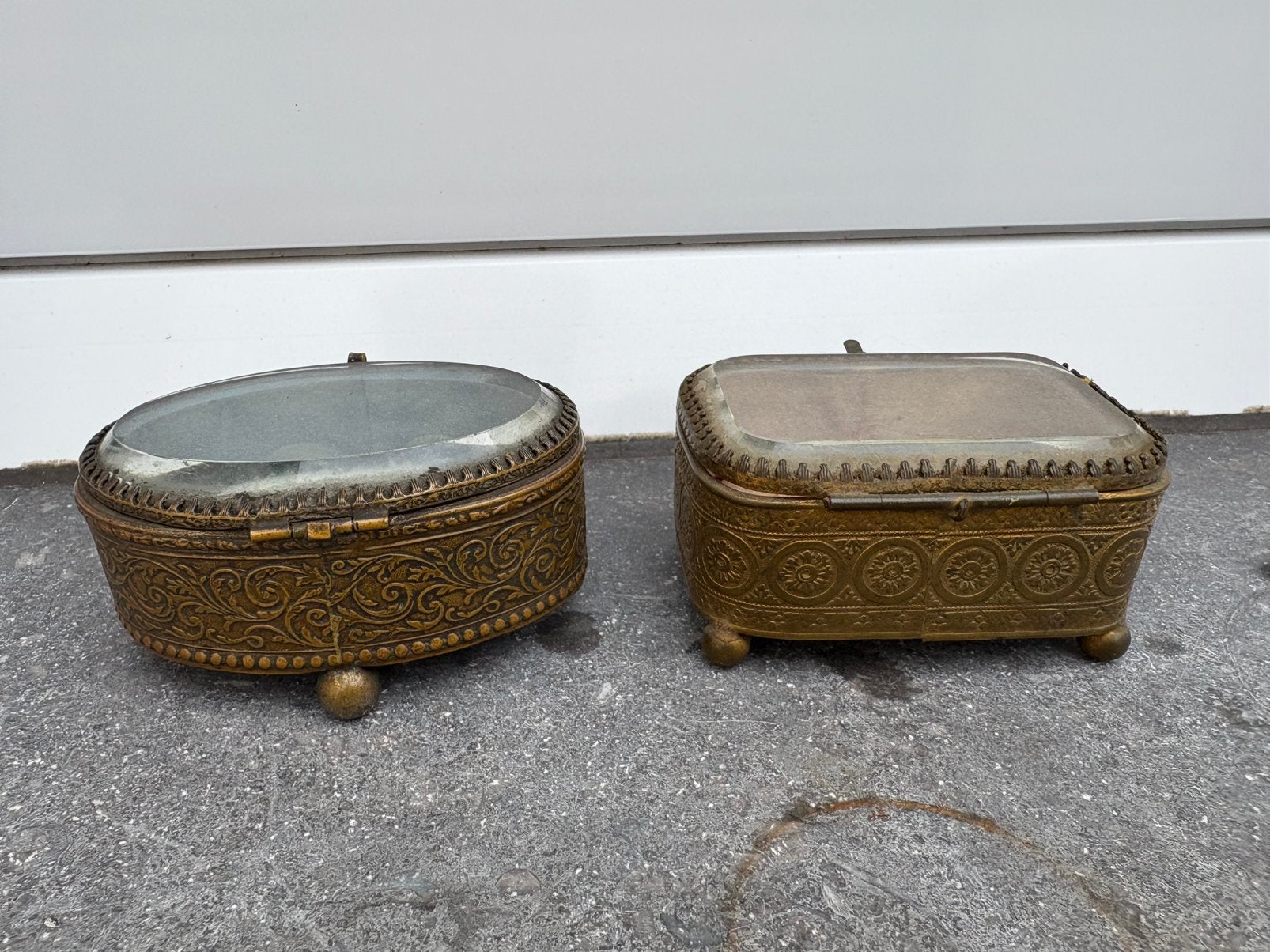 Antiek sieraden  koffertjes, Ophalen