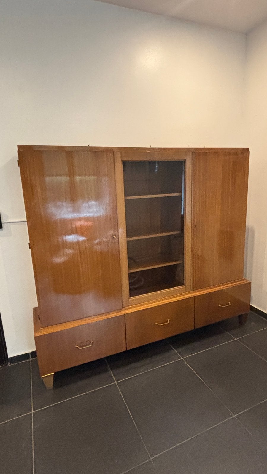 Bibliothèque signee De Coene Courtrai, Avec tiroir(s), 25 à 50 cm, 200 cm ou plus, Vintage De Coene 1950