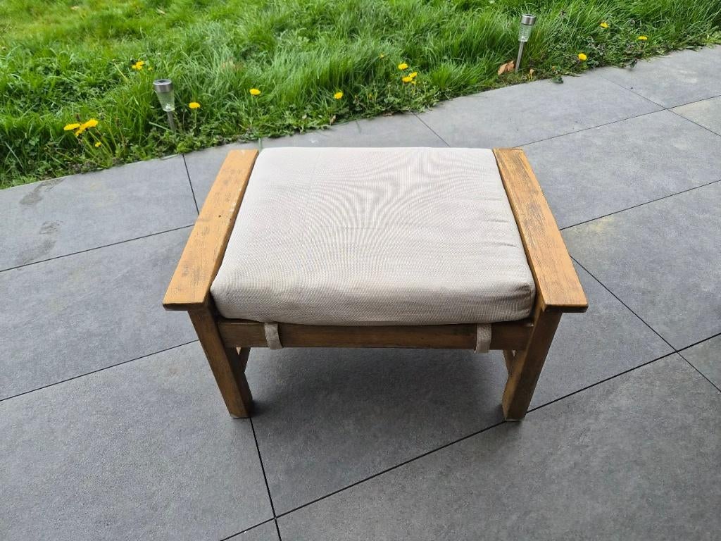 meubles de jardin en bois et  cousins tissus, Jardin & Terrasse, Enlèvement, Utilisé