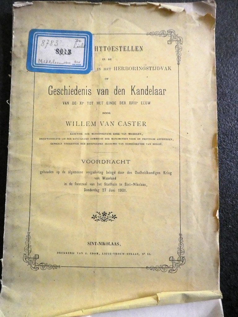Geschiedenis van den kandelaar - 1901, Ophalen of Verzenden
