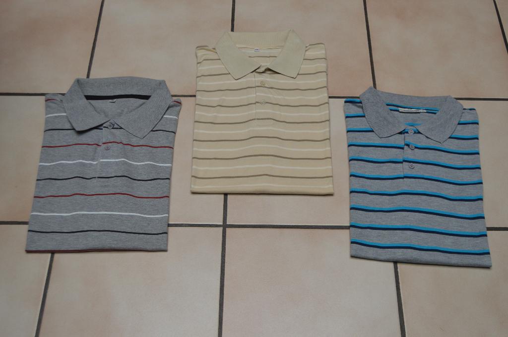 Lot de 3 polos homme rayésTaille XL Très bon état à 4€ pièce, Enlèvement ou Envoi, Porté, Taille 56/58 (XL), Gris