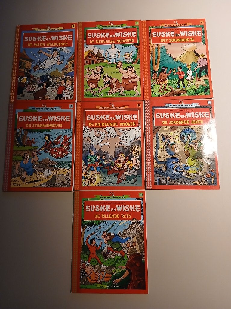 Lot van 7 strips uit Het beste van Suske en Wiske, Boeken, Willy Vandersteen, Ophalen of Verzenden, Zo goed als nieuw, Meerdere stripboeken