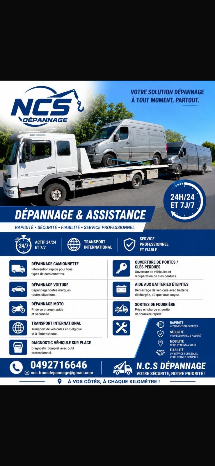 Service depannage tout type de véhicule, Auto's, Particulier, Te koop