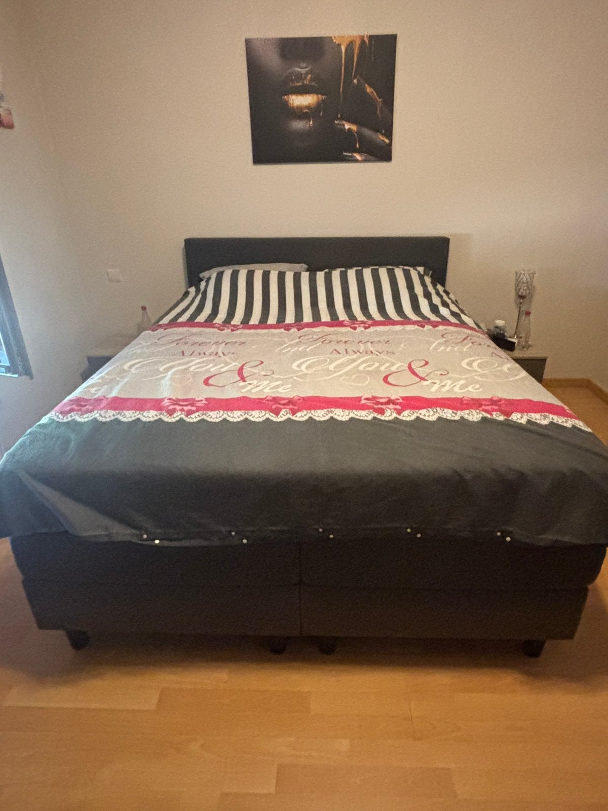 Boxspring 160 cm / 200 cm nog in hele goede staat, Ophalen, Zo goed als nieuw, 200 cm, 160 cm