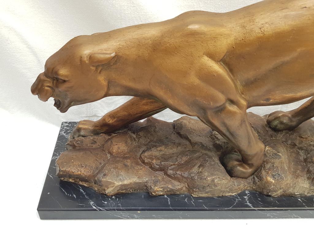Art Deco Panter - 61.5 cm !, Art deco, Zoogdier, Overige materialen, Beeld