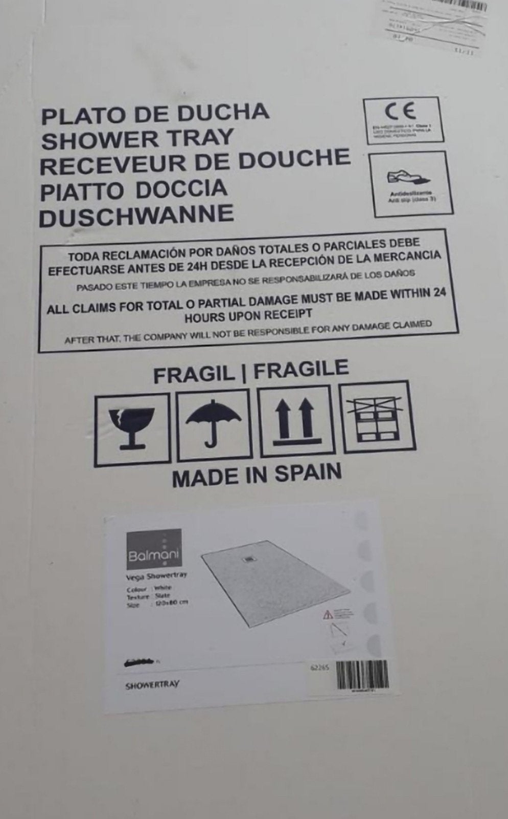 Balmani douchebak 120 x 80 Nieuw, Ophalen, Nieuw, 100 tot 150 cm, Overige typen