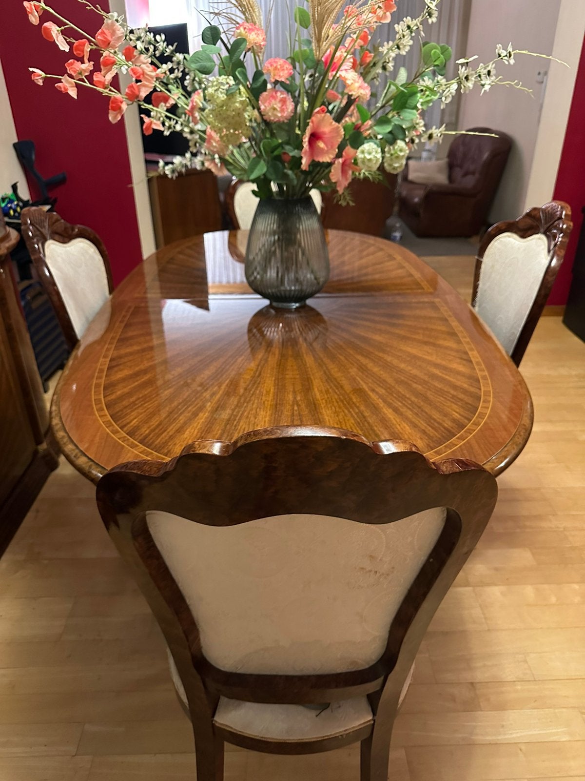 Ensemble salle à manger avec vitrine, table et meuble TV, Maison & Meubles, Enlèvement, Utilisé