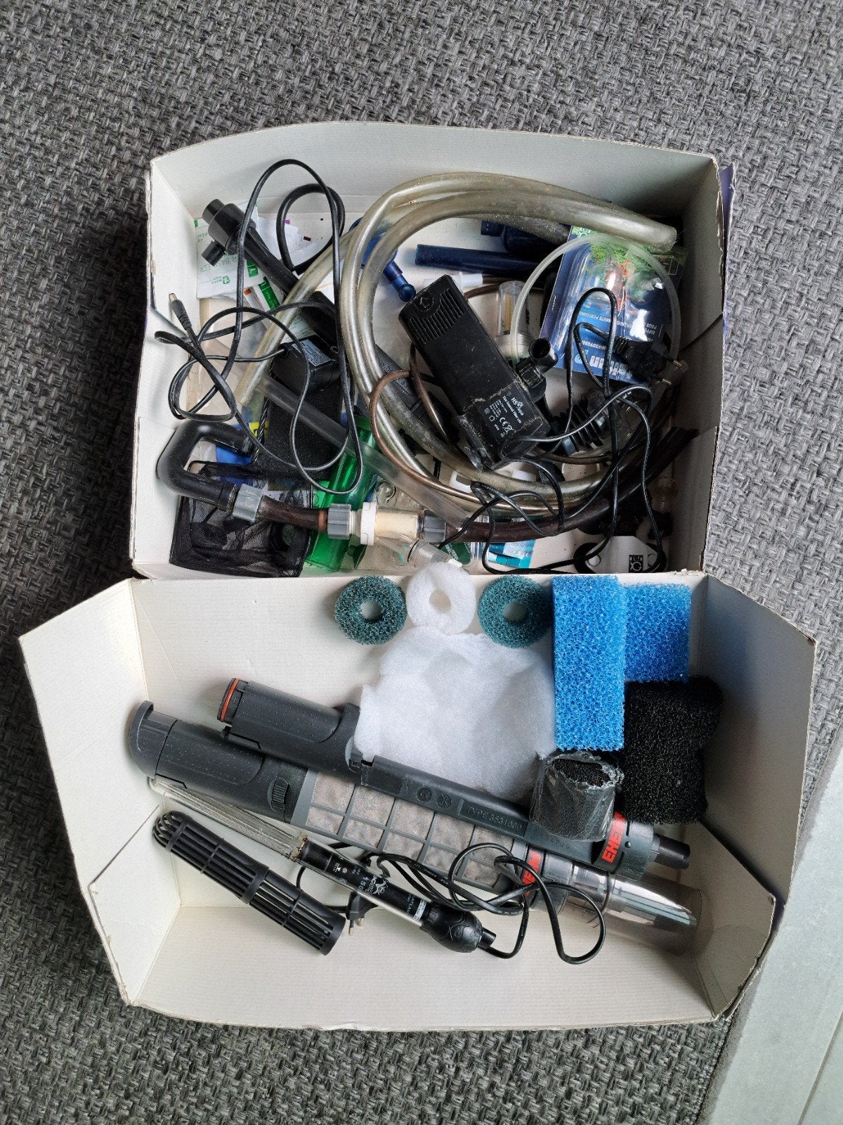 doos aquarium materiaal, Ophalen