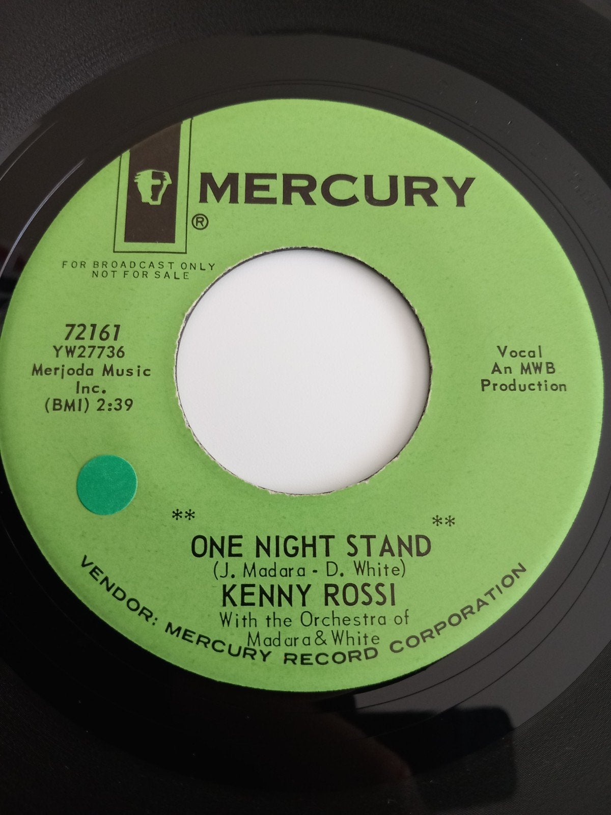KENNY ROSSI. ONE NIGHT STAND. 60s  OLDIES ROCK USA 45T