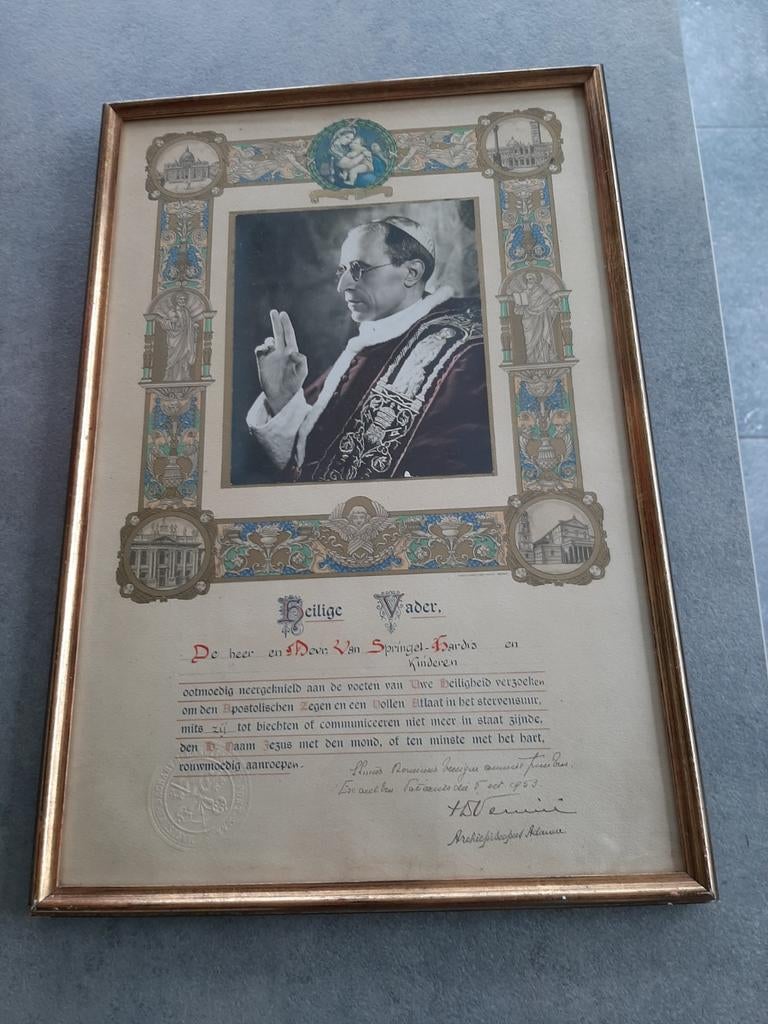 Pauselijke zegenbrief, Ophalen