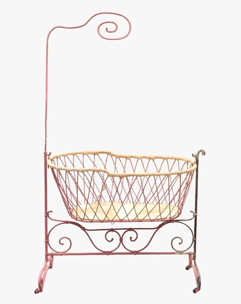 Babywieg - Smeedijzer, Huis en Inrichting, Slaapkamer | Bedden, Ophalen, Gebruikt, Jaren 20-30, 190 cm of minder