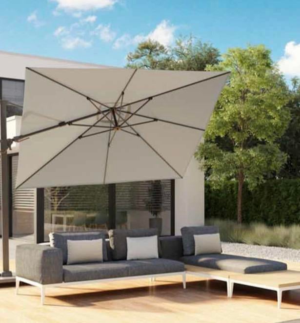 Platinum zweefparasol | 300x300cm, Tuin en Terras, Ophalen, Zo goed als nieuw, Zweefparasol, Kantelbaar