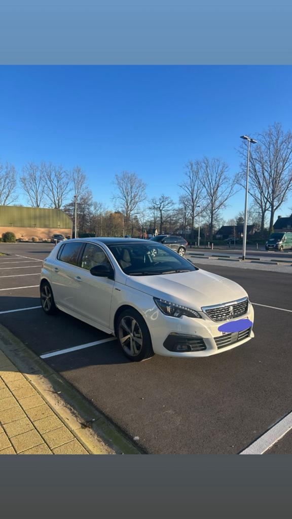 Peugeot 308 GT Line full option automaat, Auto's, Peugeot, Leder en Stof, Wit, 5 zetels, 5 deurs