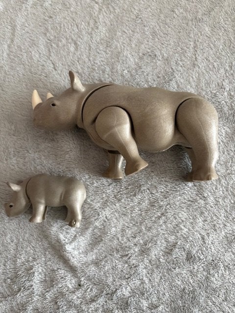 Playmobil - 6638 - Rhino avec bébé, Enlèvement, Comme neuf, Kit complet