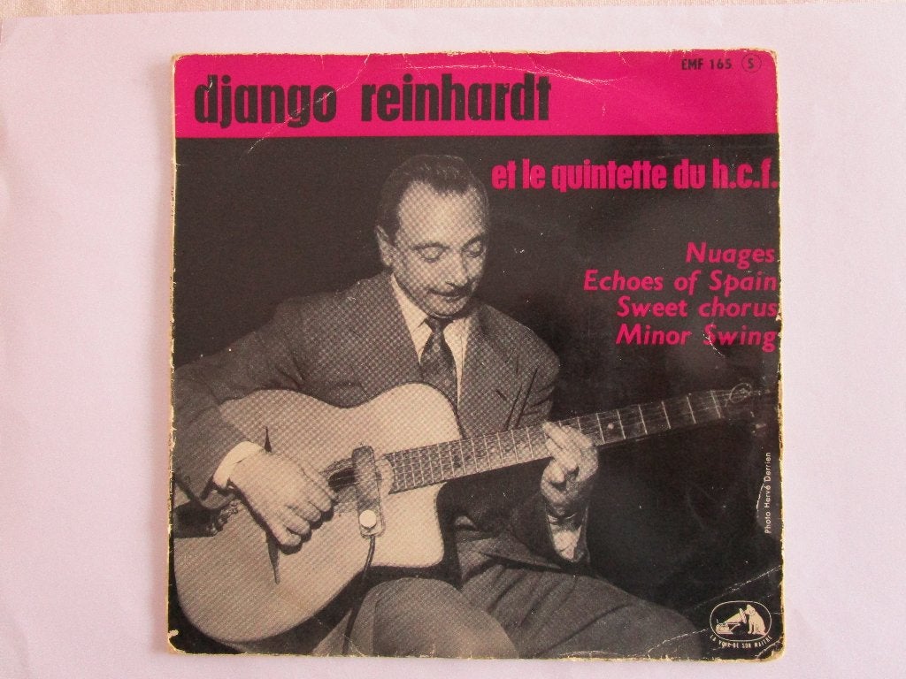 Django Reinhart : Nuages. et le quintette du h.c.f. 1963, Cd's en Dvd's, Gebruikt, Fotohoes, 7 inch, Ophalen of Verzenden