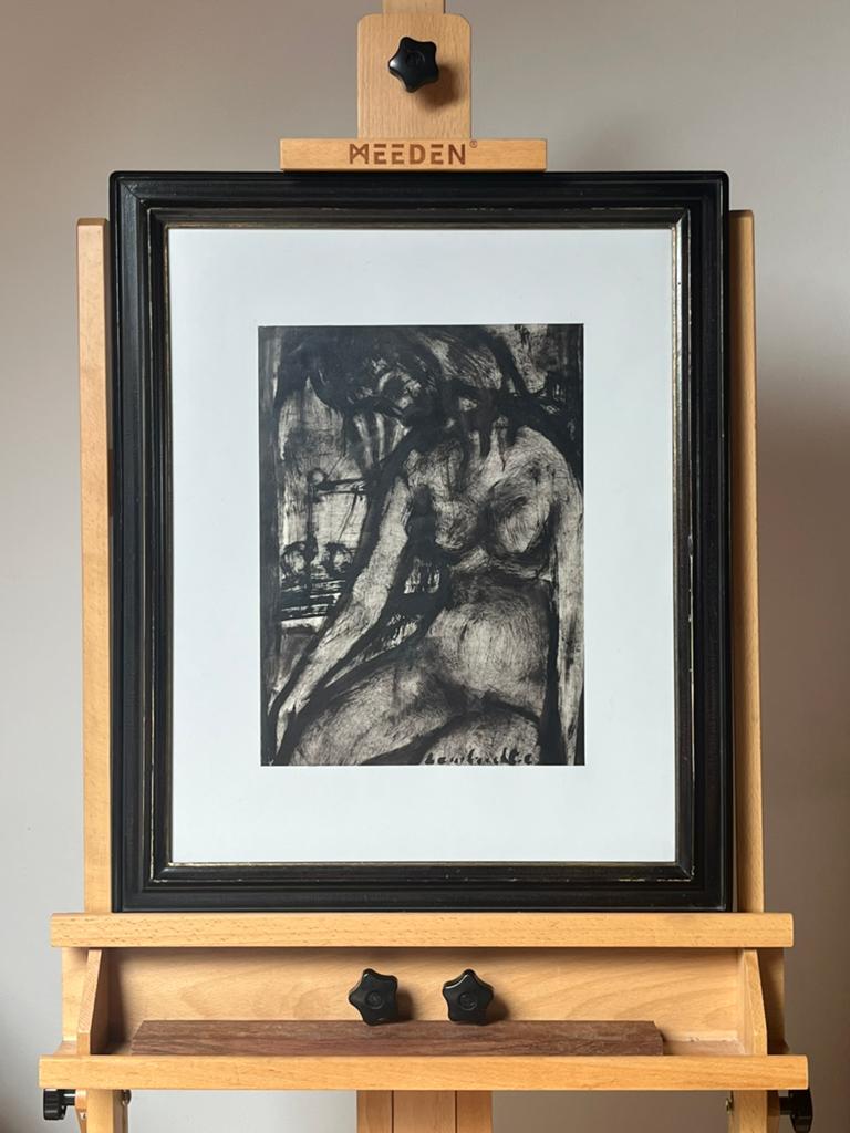 Kader, tekening naakte vrouw, Ophalen of Verzenden