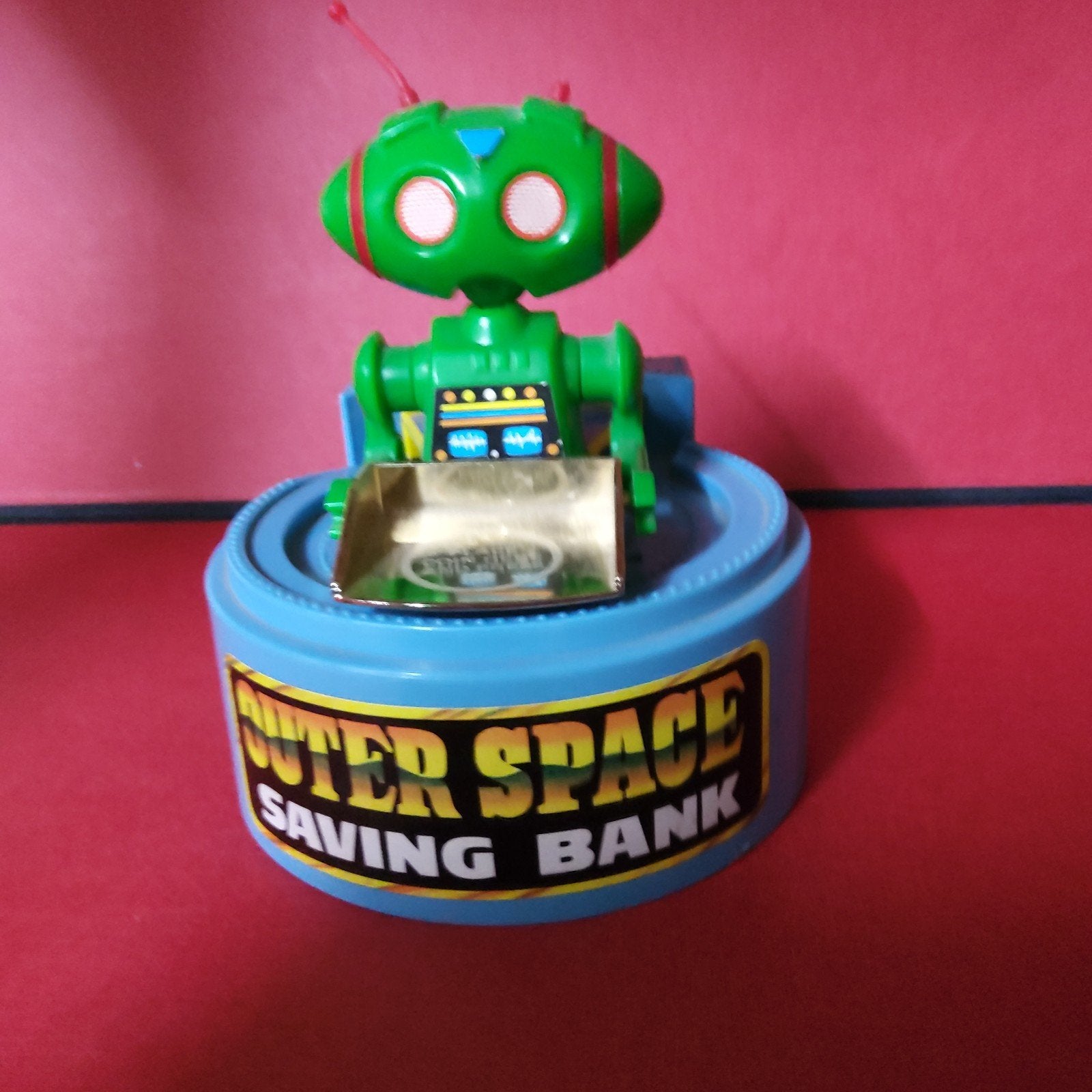 Vintage "Outer Space Saving Bank" Spaarpot. Jaren 70/80 ., Ophalen of Verzenden, Gebruikt