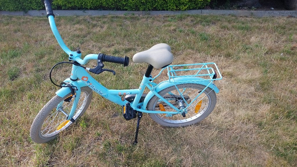 kinderfiets meisjes18 inch, Fietsen en Brommers, Ophalen, Gebruikt, Terugtraprem