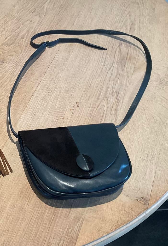 Leder/ daim italiaans handtasje NIEUW, Ophalen, Zo goed als nieuw