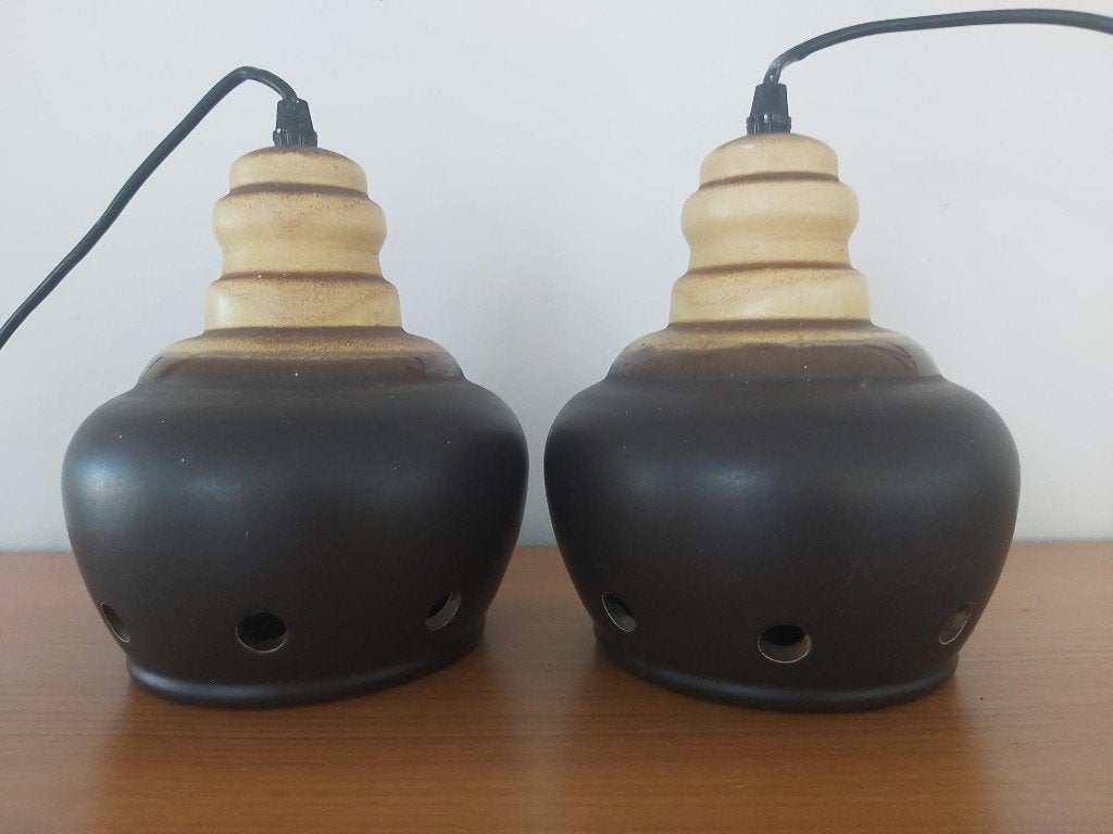 Paar mooie vintage keramische hanglampen, Enlèvement ou Envoi
