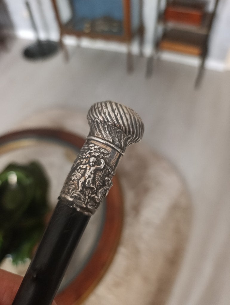 stic ou petite cane en argent, Antiquités & Art, Enlèvement ou Envoi, Argent