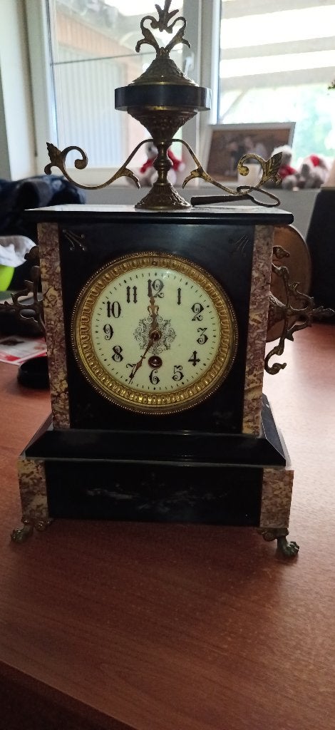 Antieke Franse pendule klok - zwart marmer (Napoleon III), Enlèvement